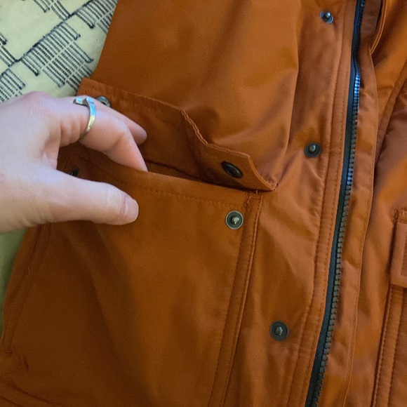 Orange Fur-Lined kids Winter Jacket - Picture 9 of 16